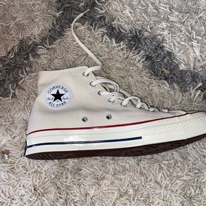 Parchment (ivory) hi top converse